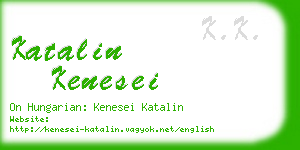 katalin kenesei business card